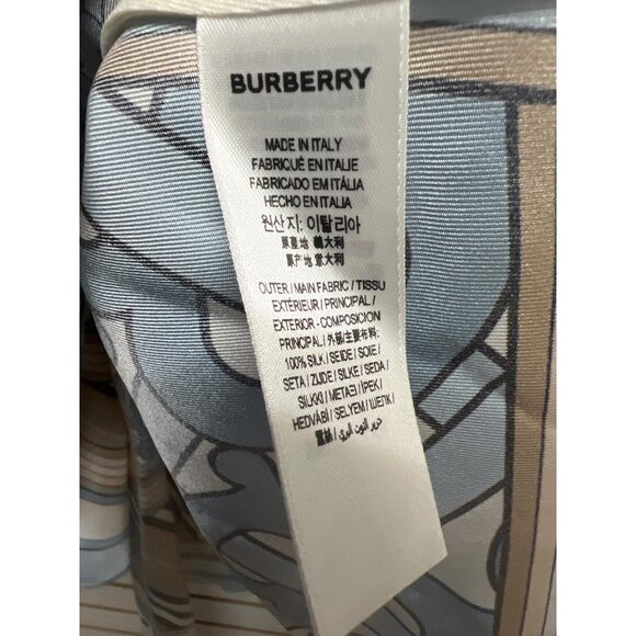 Burberry NWT TB & Stripe 100% Silk Logo Cape with Scarf - Picture 8 of 9